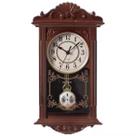 Relógio de Parede Retrô Vintage Pêndulo 41cm Decoração Sala Escritório