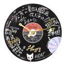 Relógio de parede Retro Vinyl Record Creative Graffiti Style