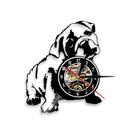 Relógio de parede Retro Vinyl Record Cute Dog Design 30cm