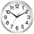 Relógio de parede Rohioue Modern de 25 cm, operado por bateria, prata