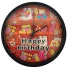 Relógio de Parede Romantic Love Ø25cm Happy Birthday Plástico / Acrílico - Saldão