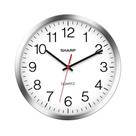Relógio de parede Sharp Silver/Chrome 25 cm Silent Non Ticking