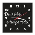 Relógio de parede silencioso Deus é Bom o Tempo Todo! Relógio de parede silencioso Deus é Bom o Tempo Todo!