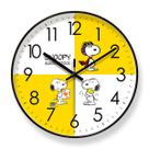 Relógio de parede Snoopy Silent, sem tique-taque, 25 cm, vidro+ABS