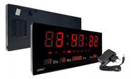 Relógio De Parede Super Led Digital Temperatura Calendário semana alarme