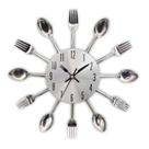 Relógio de parede Timelike Kitchen Spoon Garfo em Aço Inoxidável