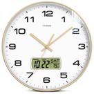 Relógio de parede TIMESS de 10 cm sem tique-taque silencioso com calendário perpétuo