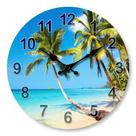 Relógio de parede Tropical Beach Relógio de quartzo silencioso de 30 cm Relógio de parede Tropical Beach Relógio de quartzo silencioso de 30 cm