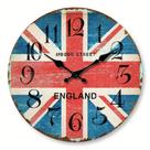 Relógio de parede Union Jack Vintage British Flag 35cm de madeira Relógio de parede Union Jack Vintage British Flag 35cm de madeira