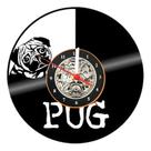 Relógio De Parede Vinil Pug Cachorro Pet Decoração Amor Fofo Relógio De Parede Vinil Pug Cachorro Pet Decoração Amor Fofo