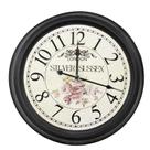 Relogio de Parede Vintage Floral Elegante