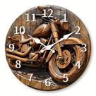 Relógio de parede vintage para motocicleta de 30 cm sem tique-taque silencioso Relógio de parede vintage para motocicleta de 30 cm sem tique-taque silencioso