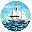 Relógio de parede Vintage Sailboat de 10 polegadas sem tique-taque silencioso
