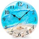 Relógio de parede WISKALON Coastal Nautical Glass 20cm azul claro