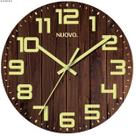Relógio de parede Wood Grain de 10 polegadas, quartzo silencioso sem tique-taque