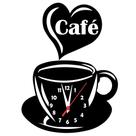 Relógio de Parede Xícara Café Decoração de Interiores MDF