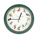 Relógio de pássaros cantando Mark Feldstein Audubon 20cm verde