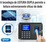 Relógio de Ponto Eletrônico Biometria Display Colorido Teclas Emborrachadas KP-1028 + Cartão Memória Pen Drive
