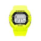 Relógio de Pulso Amarelo Neon Modelo Redondo Estilo Moderno - Tudo em Caixa