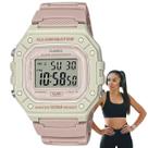 Relógio de Pulso Casio Feminino Digital Esportivo Quadrado Illuminator Nude Prova Dágua 50 Metros W-218HC Relógio de Pulso Casio Feminino Digital Esportivo Quadrado Illuminator Nude Prova Dágua 50 Metros W-218HC