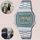 Relógio de Pulso Casio Feminino Masculino Digital Aço Inóx Vintage Resistente ÁguaA168WA-3AYDF