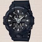 Relógio de Pulso Casio G-Shock Masculino Anadigi Preto Redondo Visor 3D 200 Metros Cronômetro GA-700-1BDR