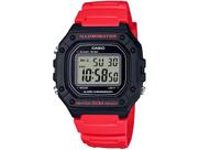 Relógio de Pulso Casio Illuminator Masculino Digital Esportivo Prova Dágua 50 Metros Verde Preto Azul Vermelho Laranja W-218H