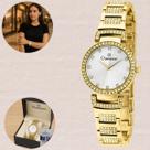 Relógio de Pulso Champion Feminino Pequeno Analógico Prova D'água 5ATM 50 Metros Social Fashion Pulseira Aço Inóx Dourado CF25652H Relógio de Pulso Champion Feminino Pequeno Analógico Prova D'água 5ATM 50 Metros Social Fashion Pulseira Aço Inóx Dourado CF25652H