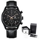 Relógio de pulso CHEETAH CH1607L masculino Couro à prova d água Relógio de pulso CHEETAH CH1607L masculino Couro à prova d água