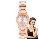 Relógio de Pulso Condor Feminino Pequeno Mini Redondo Quartz Analogico Prova Dágua Aço Inóx Casual Dourado COPC21J