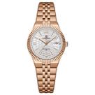 Relógio de Pulso de Quartzo Feminino com Bracelete em Aço A Prova d'Água -