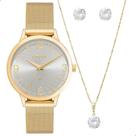 Relógio de Pulso Feminino Condor Dourado CO2035NDK/K4K Colar e Brincos