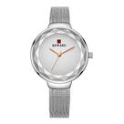 Relógio de pulso feminino de quartzo da Reward Fashion com superfície de vidro multilateral, simples, elegante, à prova