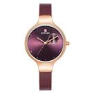 Relógio de pulso feminino de quartzo japonês Reward com design de alça de aço inoxidável fina, simples e elegante, prese