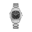 Relógio De Pulso Masculino De Luxo Com Quartzo, Mostrador Clássico Com Listras, Pulseira De Aço