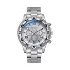 Relógio De Pulso Masculino De Quartzo Com Pulseira De Aço Prateado, Mostrador Árabe, Estilo Relógio De Pulso Masculino De Quartzo Com Pulseira De Aço Prateado, Mostrador Árabe, Estilo