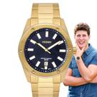 Relógio de Pulso Orient Masculino Analógico Aço Inox Prova Dágua 50 Metros Rob Dourado MGSS1265 P1KX