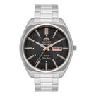 Relógio de Pulso Orient Masculino Automático Casual Prova Dágua Aço Inóx Prata F49SS025 P1SX