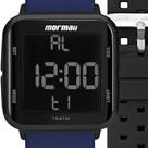 Relógio de Pulso Preto e Azul Masculino Unissex Mormaii Digital Prova d'Água Silicone Wave MO6600AN/T8A
