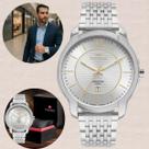 Relógio de Pulso Technos Executive Masculino Prova Dágua 50 Metros Aço Inox Redondo Grande Analógico Casual Prata 2117LEK/1K