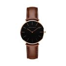 Relógio De Quartzo À Prova d'Água Com Pulseira De Couro Dourado Rosa Para Mulheres HANNAH MARTIN