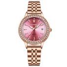 Relógio de Quartzo Elegante para Mulheres - Luxo com Strass, Pulseira de Aço Inoxidável