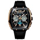 Relógio de Quartzo Esportivo Masculino Dual Display Led Digital A Prova D'água