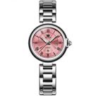 Relógio de Quartzo Feminino Design Fino Elegante Luminoso em Aço Inoxidavel