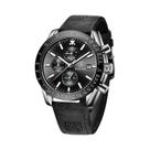 Relógio De Quartzo Masculino Clássico À Prova D'água SAPPHERO Com Pulseira De Couro, Relógio