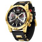 Relógio de quartzo masculono luminoso design robusto esportivo impermeável À Prova D'Água 3atm Relógio de quartzo masculono luminoso design robusto esportivo impermeável À Prova D'Água 3atm