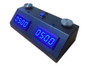 Relógio de xadrez ZmartFun II digital preto/azul com display LED