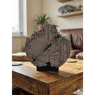 Relógio decorativo 3d estilo espacial design moderno funciona pilha aa 21,5cm