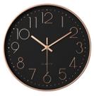 Relógio Decorativo de Parede 25cm Rose Gold Redondo Moderno Silencioso Decoração Casa Cozinha Sala Escritório