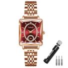 Relógio Deselon Rose Gold Square em aço inoxidável para mulheres Relógio Deselon Rose Gold Square em aço inoxidável para mulheres